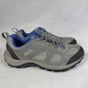 Merrell Women’s 8.5 Ventilator Hiking Shoes Gray Blue Suede Mesh Trail Walking